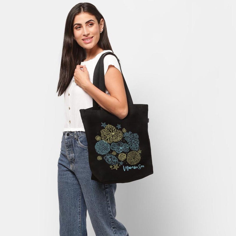 EcoRight Eco Right Aesthetic Canvas Tote Bag for Women Large Zipper Tote Bags with Pocket, Womens Tote Bag for Yoga, Work, Beach - Image 3